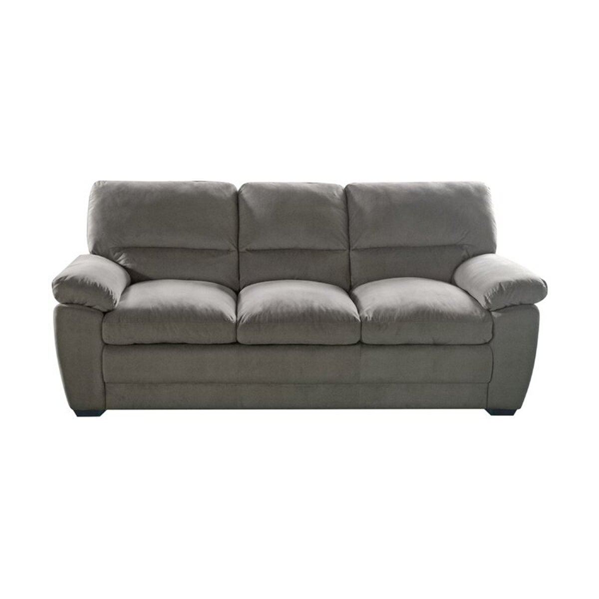 MAXX 3+2+1 Microsuede Fabric Sofa (Grey)