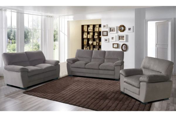 Ma 3 2 1 Microsuede Fabric Sofa Grey