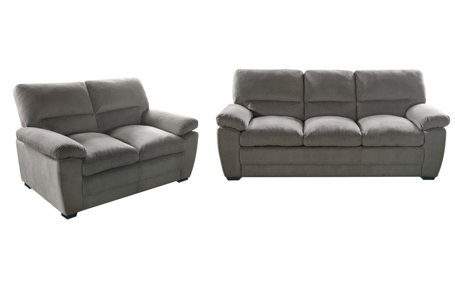 MAXX 3+2+1 Microsuede Fabric Sofa (Grey)