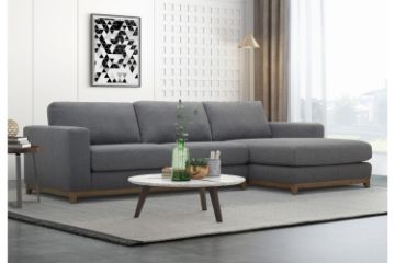 Picture of SIESTA Sectional Fabric Sofa Range (Dark Grey) - Chaise Facing Left