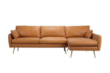 Picture of PARK Sectional Sofa (Chaise Facing Right) (Brown)