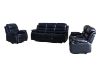 Picture of ALESSANDRO Air Leather Reclining Sofa Range (Black) - 2RRC