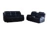 Picture of ALESSANDRO Air Leather 2-Seater Reclining Sofa with Cup Holders (Black)