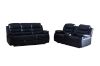 Picture of ALESSANDRO Air Leather Reclining Sofa Range (Black) - 2RRC