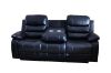Picture of ALESSANDRO Air Leather Reclining Sofa Range (Black) - 3RR