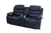 Picture of ALESSANDRO Air Leather Reclining Sofa Range (Black) - 3RR+2RRC+1R Sofa Set