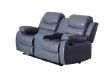 Picture of ALESSANDRO Air Leather Reclining Sofa Range (Grey) - 2 Seat with Console (2RRC)