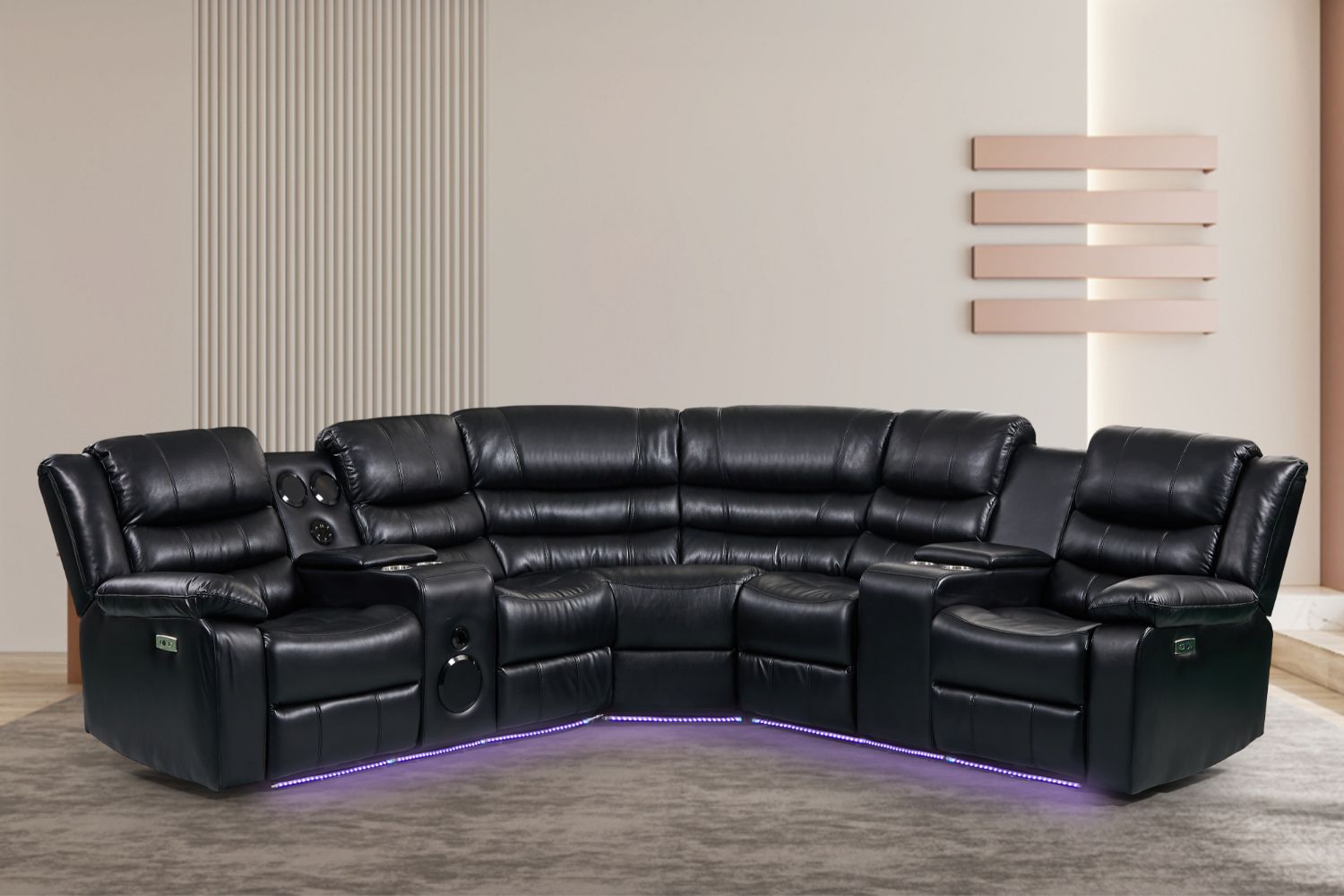 modena reclining leather sofa abbyson