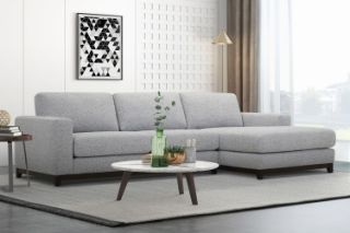 Picture of SIESTA Sectional Fabric Sofa Range (Light Grey) - Facing Right