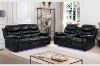 Picture of MODENA Reclining Sofa with LED & Speaker (Black) - 2 Seat with Console & Bluetooth Speaker (2RRC)