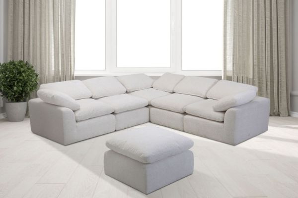 Picture of ALBERT Feather Filled Modular Sofa - 2 Armless Chair + 3 Corner + 1 Ottoman Set