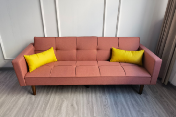 Picture of SERENE Linen Sofa Bed (Coral)