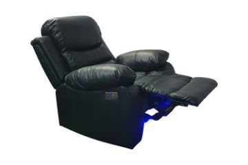 Picture of MODENA Reclining Sofa with LED & Speaker (Black) - 3RRC+2RRC+1R Sofa Set