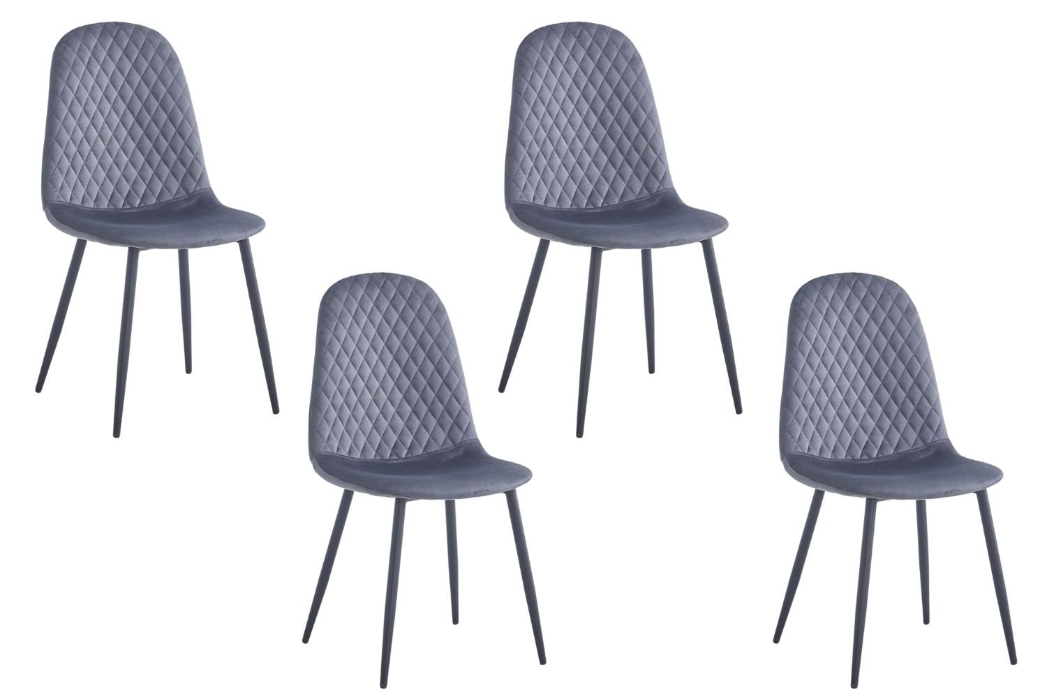 BRETTA Velvet Dining Chair (Grey)