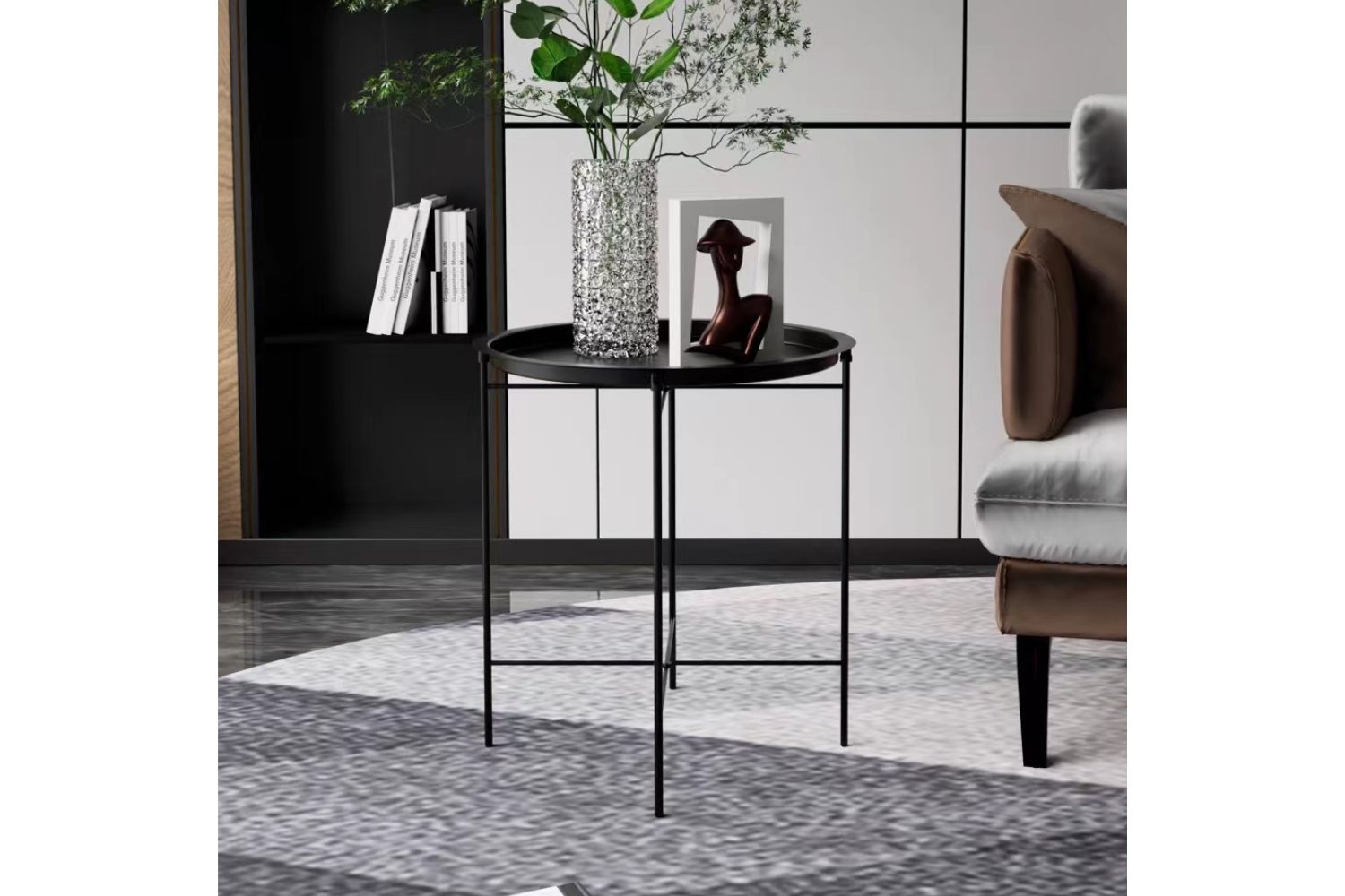 AZUMI Removable Tray Side Table (White)