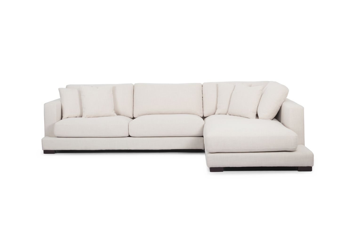 LONDON FeatherFilled Sectional Fabric Sofa