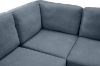 Picture of LIBERTY Sectional Fabric Sofa (Dark Grey) - Facing Right with Ottoman 