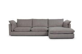 Picture of SERENA Feather-Filled Sectional Fabric Sofa - Facing Right