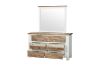 Picture of CHRISTMAS 6-Drawer Solid Acacia Wood Dresser with Mirror