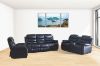 Picture of ALESSANDRO Air Leather Reclining Sofa Range (Black)