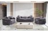 Picture of PIEDMONT Chesterfield Velvet Sofa Range (Grey) - 3+2+1 Sofa Set