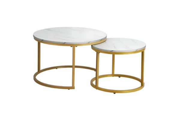 Picture of LUIS Nesting Table (Gold/White)