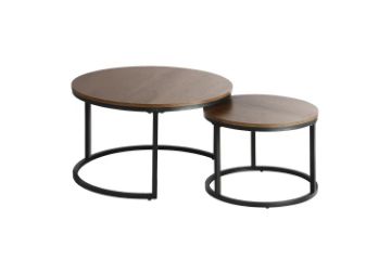 Picture of LUIS Nesting Table (Black/Walnut)