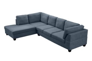 Picture of LIBERTY Sectional Fabric Sofa  (Dark Grey) - Facing Left without Ottoman