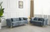 Picture of BONA 3+2+1 Velvet Sofa Range (Grey)
