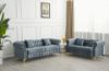 Picture of BONA Velvet Sofa Range  (Grey) - 3+2 Sofa Set