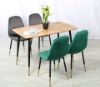 Picture of BIJOK 140 5PC Dining Set (Oak Finish Table & Grey Chairs)