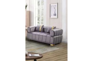 Picture of VEGAS Chesterfield Velvet  Sofa (Grey) - 2 Seater