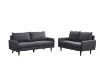 Picture of ZEN Fabric Sofa Range with Solid Wood Legs (Dark Grey) - 3+2 Sofa Set