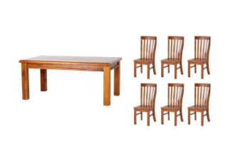 Picture of FOUNDATION 7PC Dining Set (Rustic Pine) - 1.8M 