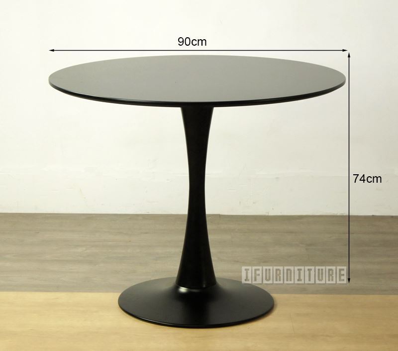 TULIP Round Dining Table (Dark) 100cm