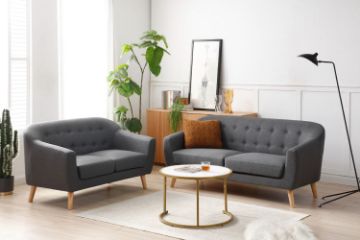 Picture of BRACKE 3 Seater Fabric Sofa (Grey)
