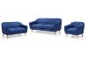 Picture of BRACKE 3 Seater Fabric Sofa Range (Blue)