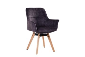 Picture of ASAMA Velvet Arm Chair (Black)