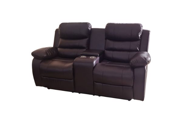 Picture of ALESSANDRO Air Leather Reclining Sofa Range(Brown) - 2RRC