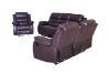 Picture of ALESSANDRO Air Leather Reclining Sofa Range(Brown) - 2 Seat with Console (2RRC)
