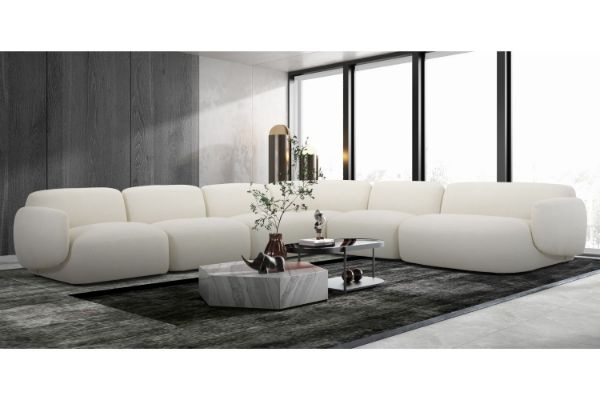 Picture of SUMMIT Fabric Modular Corner Sofa (White) - 6PC Big Corner Set