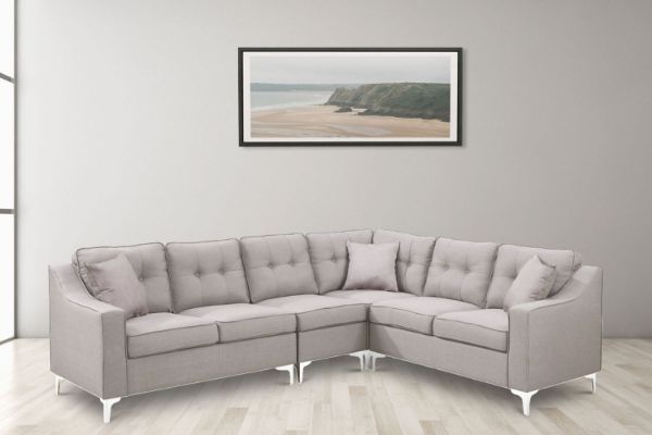 Picture of KAYLA Fabric Sectional Sofa (Light Grey)