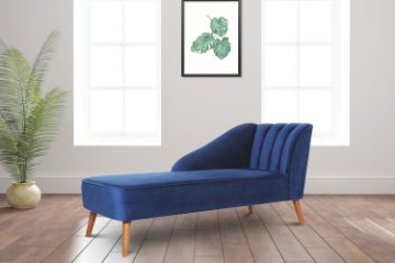 Picture of MONTANA Velvet Chaise/Daybed (Blue)