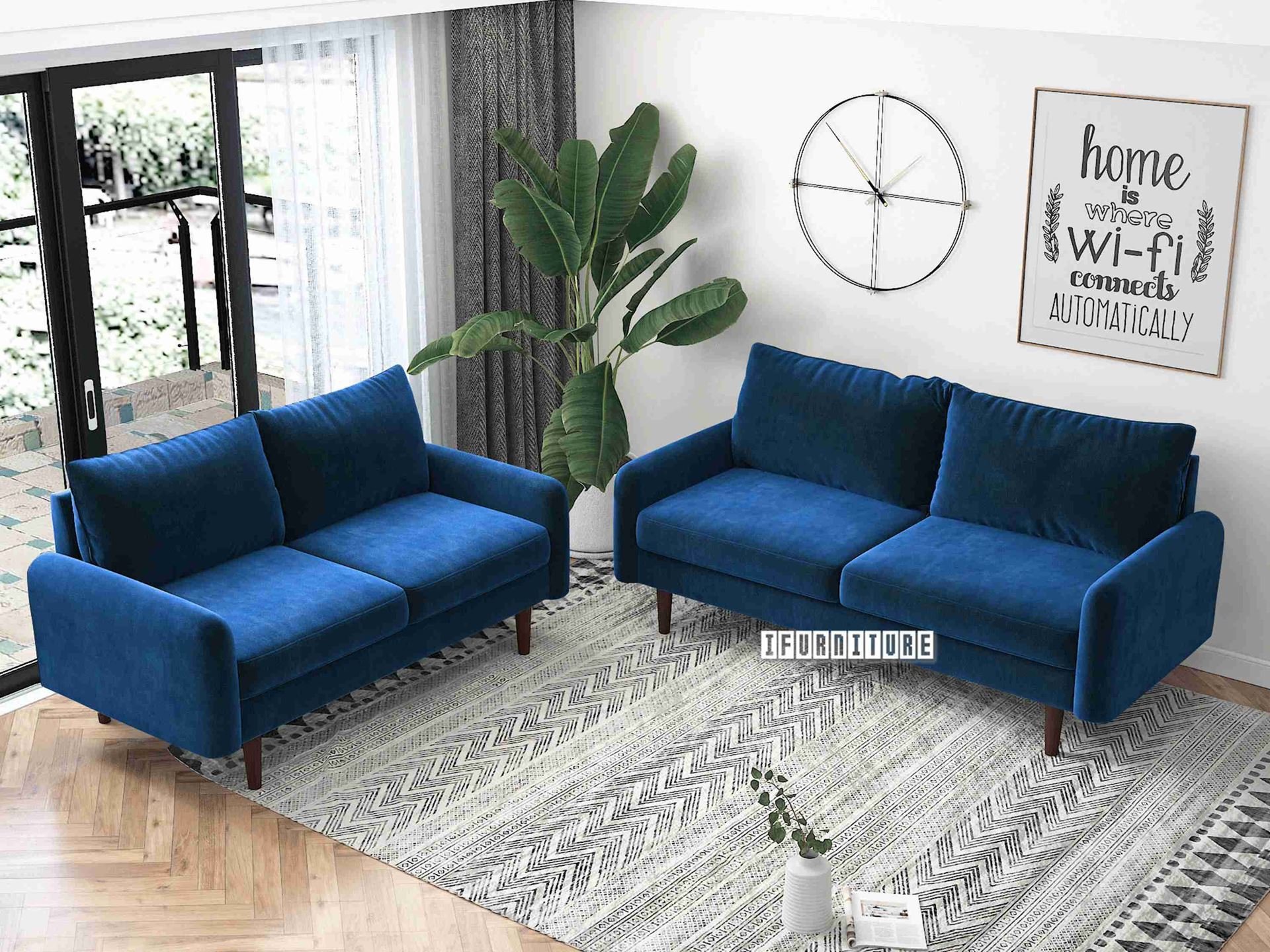 KAISON 3 SOFA RANGE (Blue)