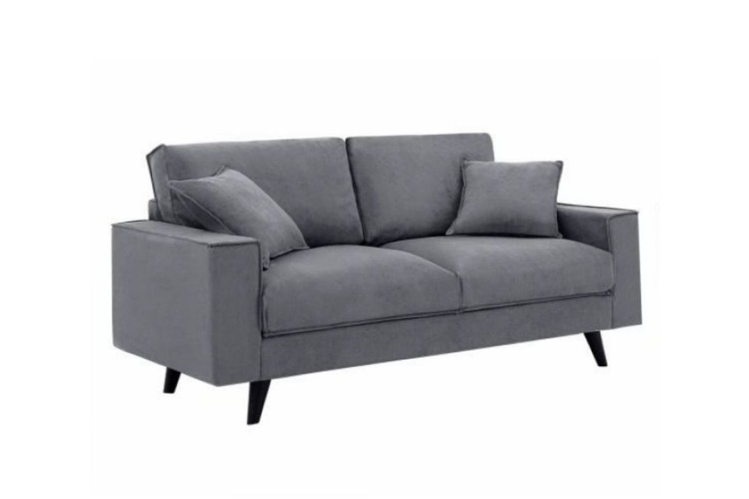 CALGARY Velvet Sofa Range (Grey) 3 Seater