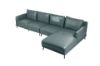 Picture of CATANIA 100% Genuine Leather Corner Sofa with Chaise (Space Blue)