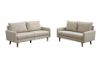 Picture of ZEN 3/2 Seater Fabric Sofa Range with Solid Wood Legs (Beige)