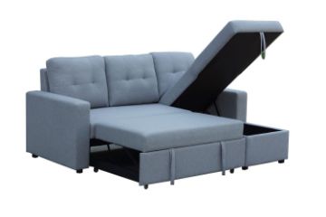 Picture of HARTFIELD Reversible Corner Sofa/Sofa Bed with Storage (Grey)
