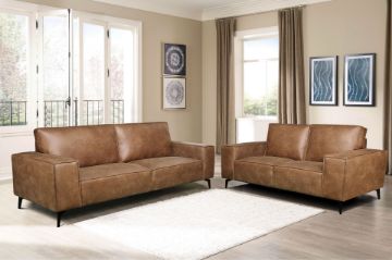Picture of EASTWOOD 3/2 Seater Air Leather Sofa Range (Brown)