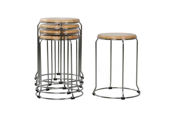 Picture of HOUSEHOLD Stackable Stool (Wood)